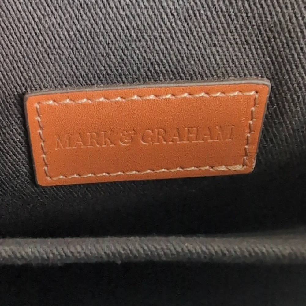 MARK & GRAHAM Leather Laptop Zippere Case Sleeve in Camel Colorway